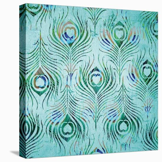 Peacock Pattern 2-Diane Stimson-Stretched Canvas