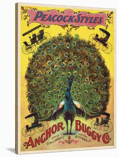 Peacock Styles Anchor Buggy Co. ca. 1897-Vintage Reproduction-Stretched Canvas