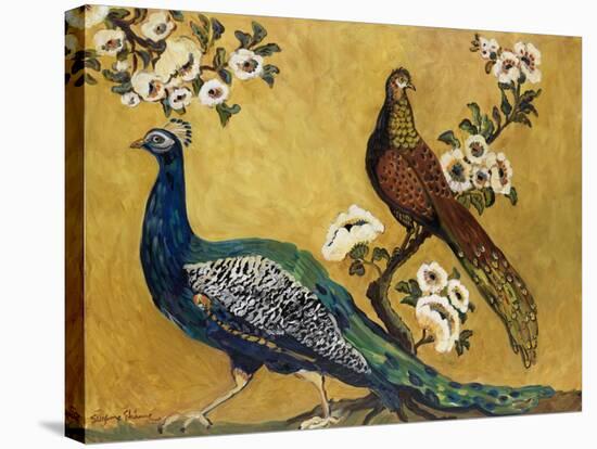 Peacocks-Suzanne Etienne-Stretched Canvas