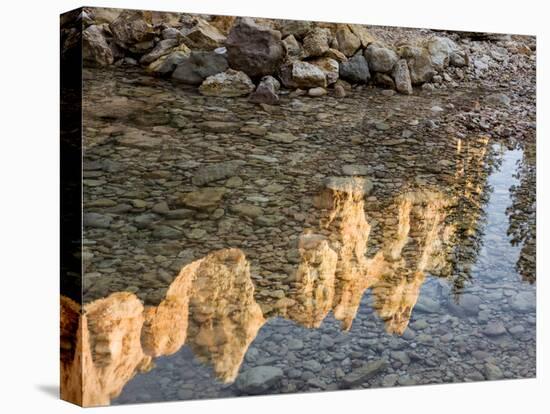 Peaks Reflecting in Small Pool at Mossy Cave at Bryce Canyon National Park, Utah, USA-Tom Norring-Premier Image Canvas