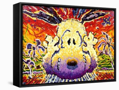 'Peanuts: Snoopy, Nobody Barks in L.A.' Framed Canvas Print - Tom Everhart  | Art.com