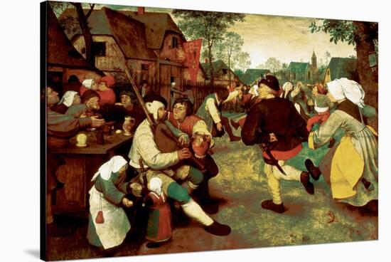 Peasant Dance-Pieter Bruegel the Elder-Stretched Canvas