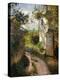 Peasant on an alley by a House, Pontoise-Camille Pissarro-Premier Image Canvas