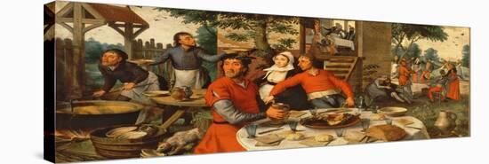 Peasant's Feast, 1550-Pieter Aertsen-Premier Image Canvas