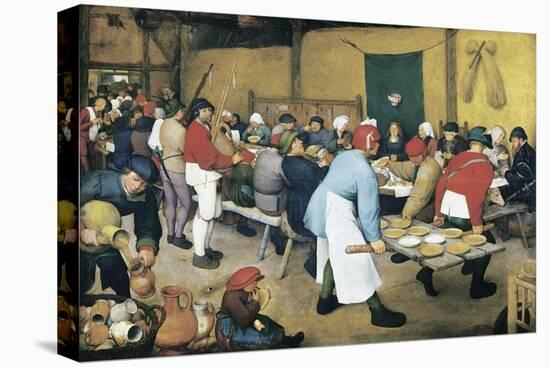 Peasant Wedding (Bauernhochzeit)-Pieter Bruegel the Elder-Stretched Canvas