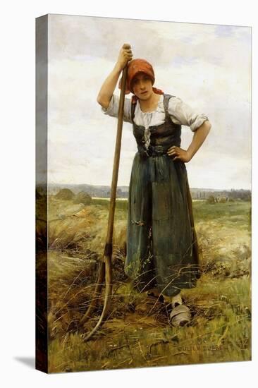 Peasant Woman Leaning on a Pitchfork-Julien Dupré-Premier Image Canvas