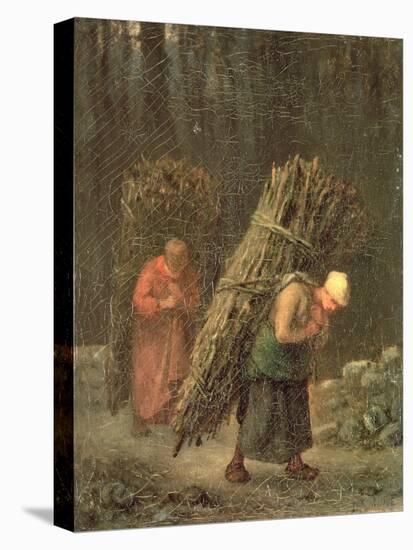 Peasant Women with Brushwood, circa 1858-Jean-François Millet-Premier Image Canvas