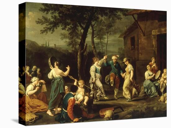 Peasants Dancing and Making Music in a Landscape-Stefano Ghirardini-Premier Image Canvas