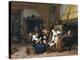 Peasants Eating Waffles in a Tavern on a Feast Day, 1693)-Jan Brueghel the Elder-Premier Image Canvas