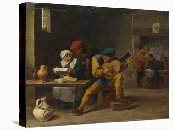 Peasants Making Music in an Inn, C. 1635-David Teniers the Younger-Premier Image Canvas