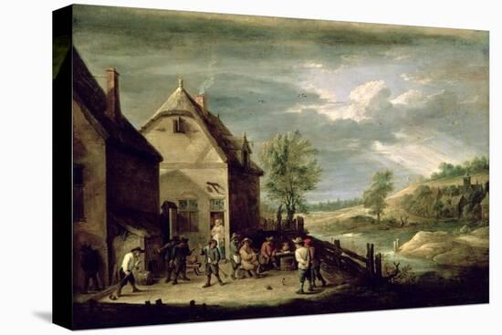 Peasants Playing Boules-David Teniers the Younger-Premier Image Canvas