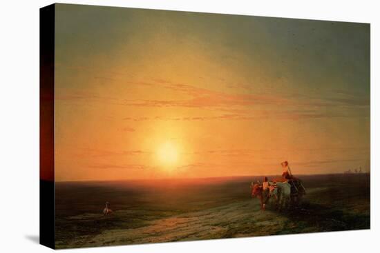Peasants Returning from the Fields at Sunset, 19th Century-Ivan Konstantinovich Aivazovsky-Premier Image Canvas