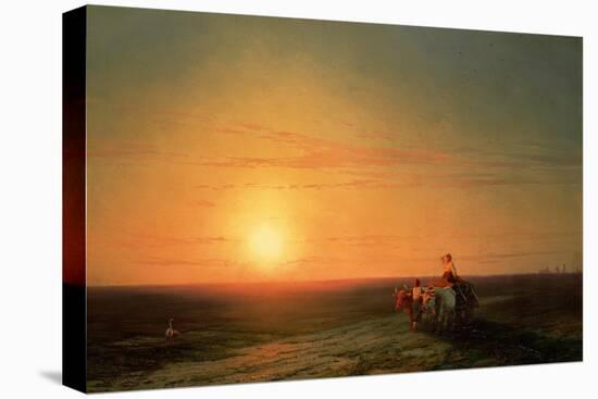 Peasants Returning from the Fields at Sunset-Carl Frederic Aagaard-Premier Image Canvas