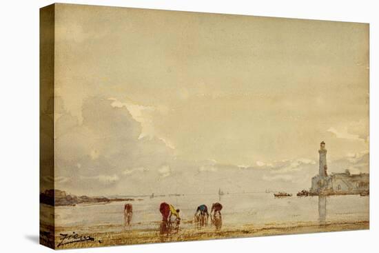 Pêcheurs de coquillages à Antibes-Félix Ziem-Premier Image Canvas