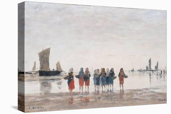 Pecheuses a Berck, 1875-Eugène Boudin-Premier Image Canvas