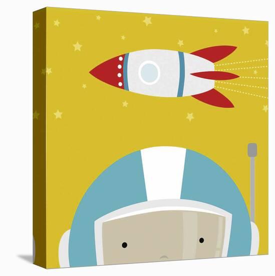 Peek-a-Boo Astronaut-Yuko Lau-Stretched Canvas