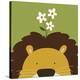 Peek-a-Boo Lion-Yuko Lau-Stretched Canvas