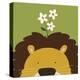 Peek-a-Boo Lion-Yuko Lau-Stretched Canvas