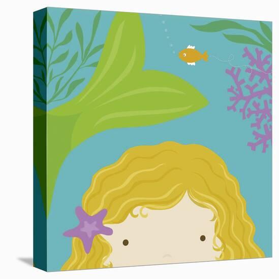 Peek-a-Boo Mermaid-Yuko Lau-Stretched Canvas