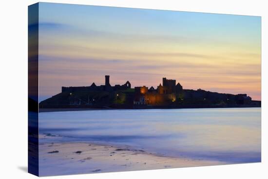 Peel Castle at Dusk, St. Patrick's Isle, Isle of Man, Europe-Neil Farrin-Premier Image Canvas