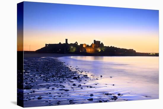 Peel Castle at Dusk, St. Patrick's Isle, Isle of Man-Neil Farrin-Premier Image Canvas