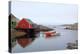 Peggy's Cove Harbour Cloudy-null-Stretched Canvas