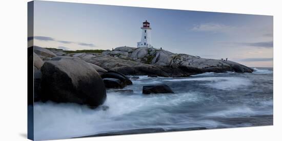 Peggys Cove Lighthouse Sunset-null-Stretched Canvas