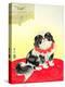 Pekingese Dog and Bush Warbler-Koson Ohara-Premier Image Canvas