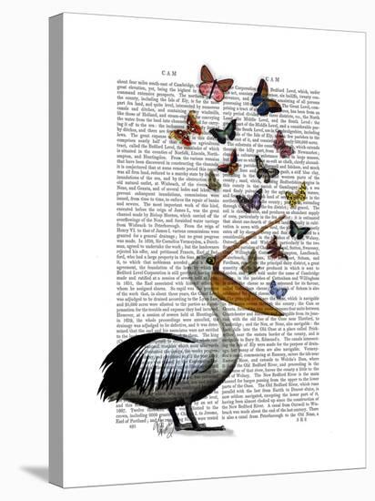 Pelican and Butterflies-Fab Funky-Stretched Canvas