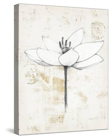 Pencil Floral I Gold Art Print Avery Tillmon Art Com