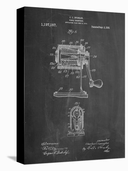 Pencil Sharpener Patent-Cole Borders-Stretched Canvas