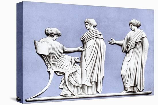 Penelope and Maidens, Wedgwood Plaque, 18th Century-John Flaxman-Premier Image Canvas