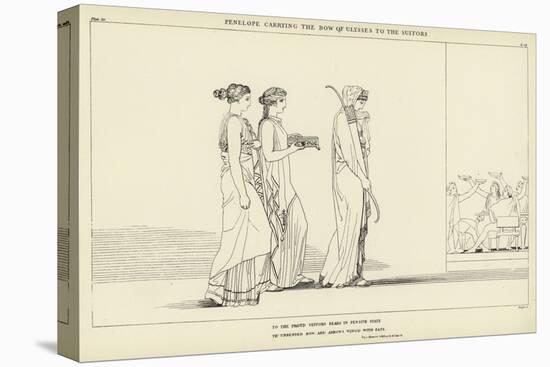 Penelope Carrying the Bow of Ulysses to the Suitors-John Flaxman-Premier Image Canvas