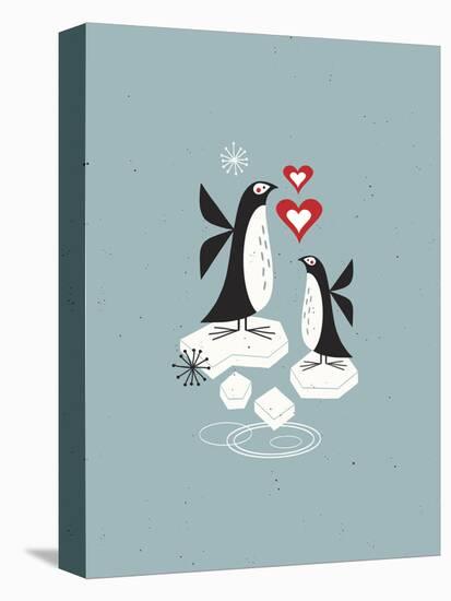Penguin Love-Tracy Walker-Stretched Canvas