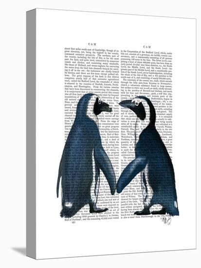 Penguins in Love-Fab Funky-Stretched Canvas