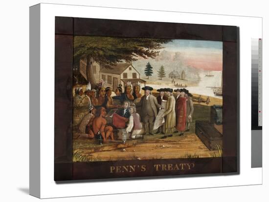 Penn's Treaty with the Indians, C.1830-35 (Oil on Canvas)-Edward Hicks-Premier Image Canvas