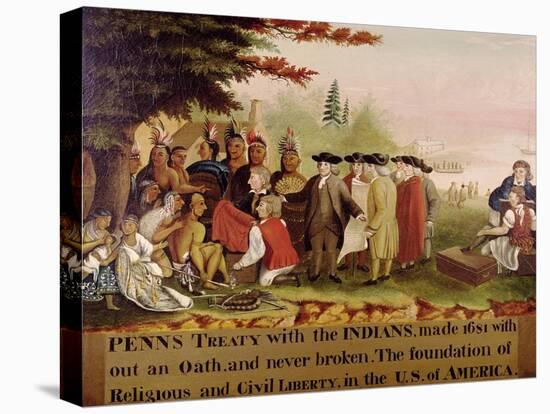 Penn's Treaty with the Indians circa 1840-Edward Hicks-Premier Image Canvas