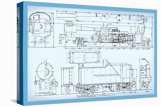 Pennsylvania Railroad, Class K4 Pacific-Bob Bohm-Stretched Canvas