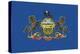 Pennsylvania State Flag-Lantern Press-Stretched Canvas