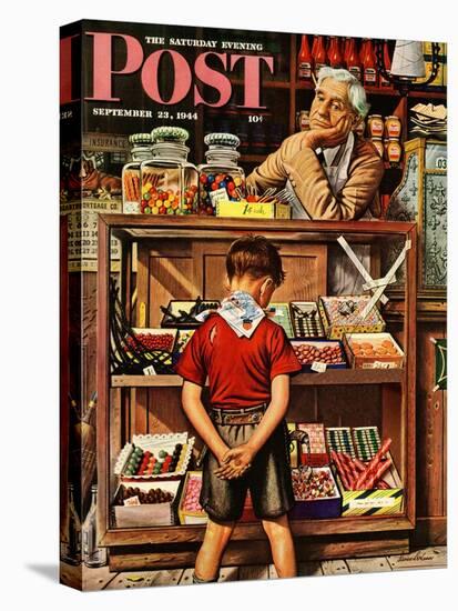 "Penny Candy," Saturday Evening Post Cover, September 23, 1944-Stevan Dohanos-Premier Image Canvas