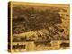 Pensacola, Florida - Panoramic Map-Lantern Press-Stretched Canvas