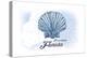 Pensacola, Florida - Scallop Shell - Blue - Coastal Icon-Lantern Press-Stretched Canvas