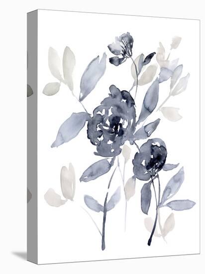 Peonies in Grey I-Jennifer Goldberger-Stretched Canvas