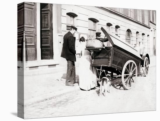 People and Dogcart, Antwerp, 1898-James Batkin-Premier Image Canvas