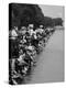 People at Civil Rights Rally Soaking their Feet in the Reflecting Pool at the Washington Monument-John Dominis-Premier Image Canvas