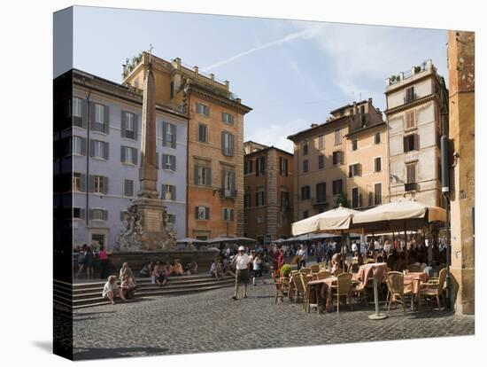 People at Outside Restaurant in Pantheon Square, Rome, Lazio, Italy, Europe-Angelo Cavalli-Premier Image Canvas