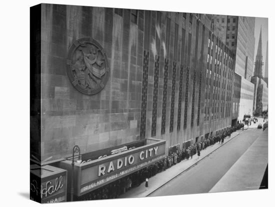 People at Radio City Music Hall Waiting to See Greer Garson and Clark Gable in "Adventure"-Cornell Capa-Premier Image Canvas