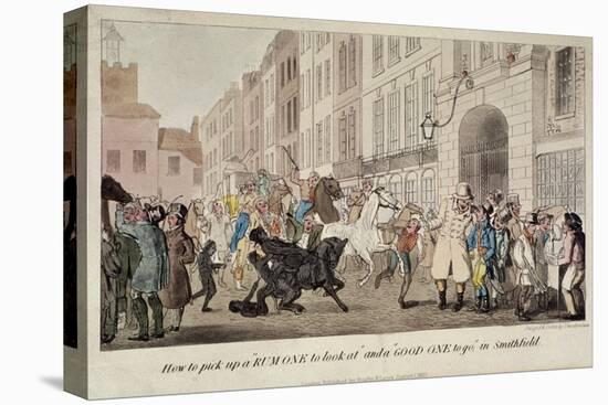 People Bargaining for Mounts at West Smithfield, London, 1825-Theodore Lane-Premier Image Canvas