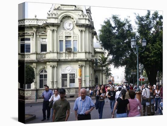 People by the Old Post Office, San Jose, Costa Rica, Central America-Levy Yadid-Premier Image Canvas