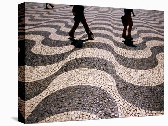 People Crossing Praca Dom Pedro IV (Rossio), Lisbon, Portugal-Martin Lladó-Premier Image Canvas